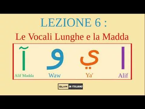 Corso Base Di Arabo per Principianti di – Lezione 6 Le Vocali Lunghe – La Vocale Alif