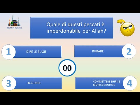 أسئلة عن أركان الدين – Quiz religioso  sui pilastri della religione musulmana – Islam in Italiano